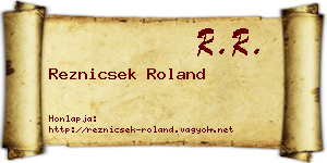 Reznicsek Roland névjegykártya